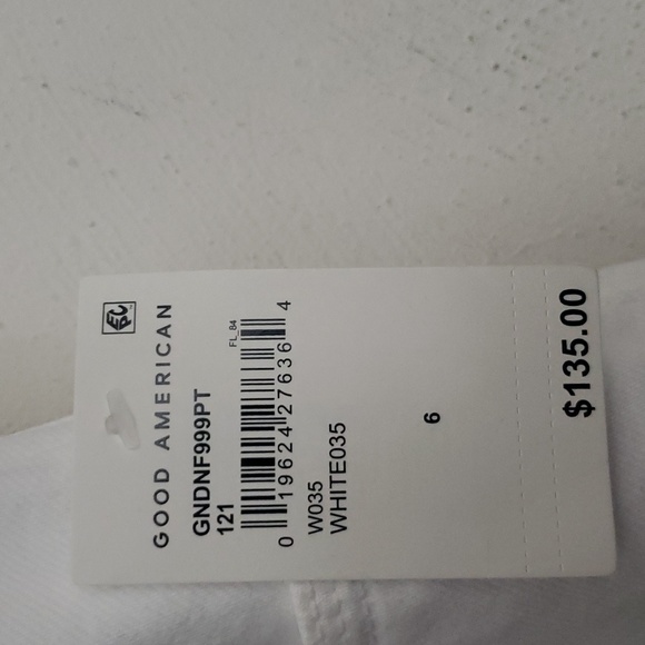 NWT Good American White 90s Distressed Jeans Size 6 - Picture 6 of 14